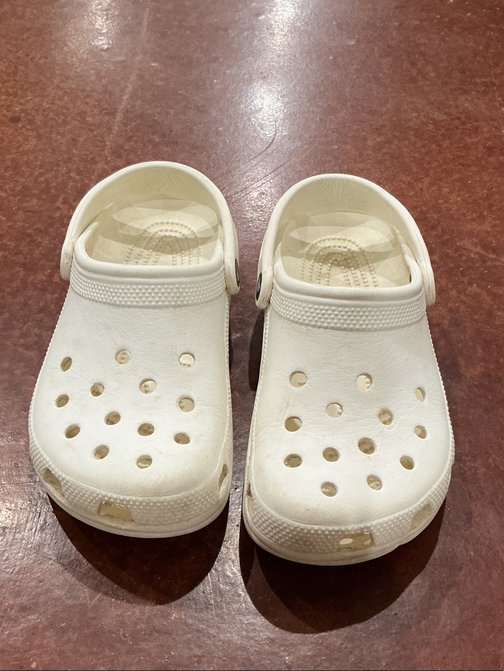 CROCS Kids Cream Classic Clog Sandals